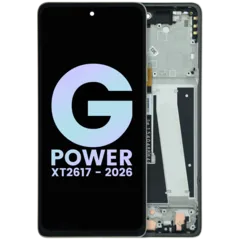 Display OLED con telaio per Motorola Moto G Power (XT2617 / 2026) (Originale OEM) (Pure Cashmere)