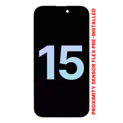 OLED Assembly With Proximity Sensor Flex Pre-Installed Compatible For iPhone 15 (Service Pack)