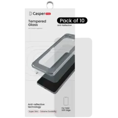 Casper Snap Cristal templado para Samsung Galaxy S25 Edge (pack de 10) (AR Transparente)