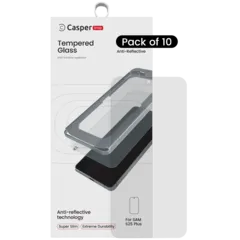 Casper Snap Tempered Glass For Samsung Galaxy S25 Plus 5G (10 Pack) (AR Clear)