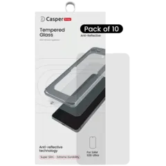Casper Snap Tempered Glass Compatible For Samsung Galaxy S26 Ultra 5G (10 Pack) (AR Clear)