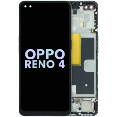 OLED-Display mit Rahmen für OPPO Reno 4 5G CPH2091 (Original)