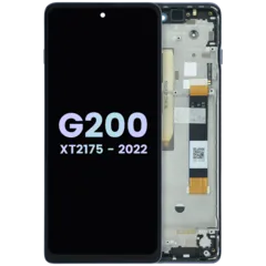 LCD Assembly With Frame For Motorola Moto G200 XT2175 (Genuine OEM) (Blue)