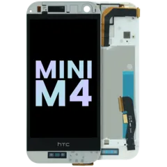 LCD Assembly With Frame For HTC One Mini M4 (Genuine) (Silver)