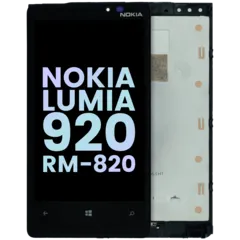 LCD Assembly With Frame For Nokia Lumia 920 RM-820 (Genuine) (Black)