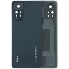 Back Cover Glass With Camera Lens For Xiaomi Redmi Note 11 Pro (Genuine) (Black)