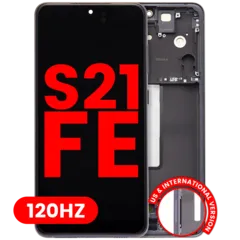 OLED Assembly With Frame For Samsung Galaxy S21 FE 5G (US & International Version) (Aftermarket Plus) (120Hz) (Graphite)