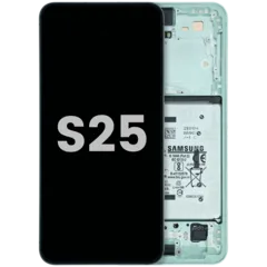 OLED Assembly With Frame For Samsung Galaxy S25 5G (US & International) (Used OEM Pull Grade A) (Mint)