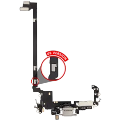 Charging Port Flex Cable For iPhone 17 Pro max (Aftermarket Plus) (US Version) (Silver)
