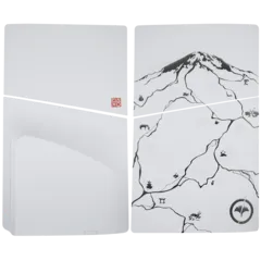Faceplate Cover (Top & Bottom) For PlayStation 5 Slim (Disc Edition) (Ghost Of Yotei) (Black)