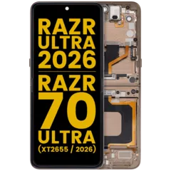 OLED Assembly With Frame For Motorola Razr Ultra 2026 / Razr 70 Ultra (XT2655 / 2026) (Refurbished) (Cocoa)