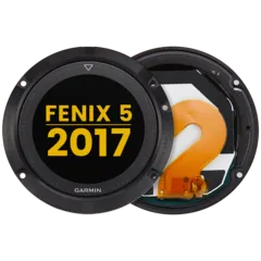 LCD Assembly With Frame For Garmin Fenix 5 (2017) (Premium) (Black)