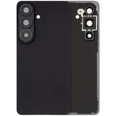 Back Cover Glass With Camera Lens For Samsung Galaxy S26 (Aftermarket Plus) (Black)