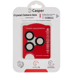 Casper Camera Lens Protector Compatible For iPhone 18 Pro / 18 Pro Max (Black) (Clear)