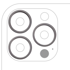 Aro embellecedor de la cámara trasera (solo) para iPhone 13 Pro / 13 Pro Max (juego de 3) (Grafito) (pack de 10)