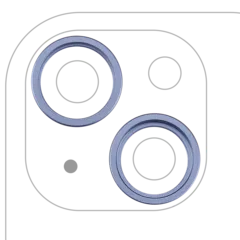 Aro embellecedor de la cámara trasera (solo) para iPhone 14 / 14 Plus (juego de 2) (Azul) (pack de 10)