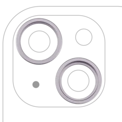 Aro embellecedor de la cámara trasera (solo) para iPhone 14 / 14 Plus (juego de 2) (Morado) (pack de 10)