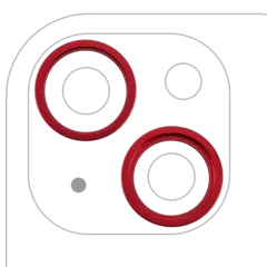 Aro embellecedor de la cámara trasera (solo) para iPhone 14 / 14 Plus (juego de 2) (Rojo) (pack de 10)