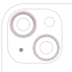 Aro embellecedor de la cámara trasera (solo) para iPhone 14 / 14 Plus (juego de 2) (Blanco estrella) (pack de 10)