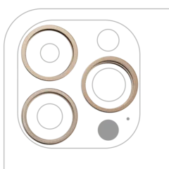 Aro embellecedor de la cámara trasera (solo) para iPhone 14 Pro / 14 Pro Max (juego de 3) (Dorado) (pack de 10)