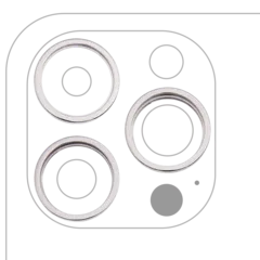 Aro embellecedor de la cámara trasera (solo) para iPhone 14 Pro / 14 Pro Max (juego de 3) (Plata) (pack de 10)