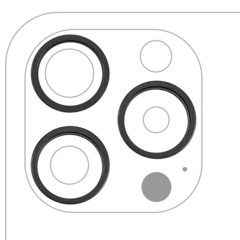 Aro embellecedor de la cámara trasera (solo) para iPhone 15 Pro (juego de 3) (Titanio negro) (pack de 10)