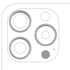 Aro embellecedor de la cámara trasera (solo) para iPhone 15 Pro (juego de 3) (Titanio natural) (pack de 10)
