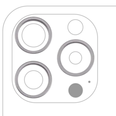 Aro embellecedor de la cámara trasera (solo) para iPhone 15 Pro (juego de 3) (Titanio blanco) (pack de 10)