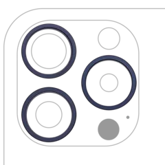 Aro embellecedor de la cámara trasera (solo) para iPhone 15 Pro Max (juego de 3) (Titanio azul) (pack de 10)