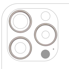 Aro embellecedor de la cámara trasera (solo) para iPhone 15 Pro Max (juego de 3) (Titanio natural) (pack de 10)