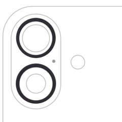 Aro embellecedor de la cámara trasera (solo) para iPhone 16 / 16 Plus (juego de 2) (Negro) (pack de 10)