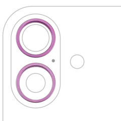 Aro embellecedor de la cámara trasera (solo) para iPhone 16 / 16 Plus (juego de 2) (Rosa) (pack de 10)