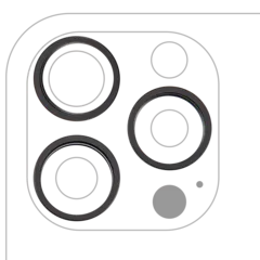 Aro embellecedor de la cámara trasera (solo) para iPhone 16 Pro / 16 Pro Max (juego de 3) (Titanio negro) (pack de 10)