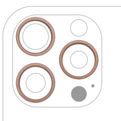 Aro embellecedor de la cámara trasera (solo) para iPhone 16 Pro / 16 Pro Max (juego de 3) (Titanio desierto) (pack de 10)