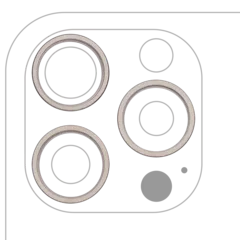Aro embellecedor de la cámara trasera (solo) para iPhone 16 Pro / 16 Pro Max (juego de 3) (Titanio natural) (pack de 10)