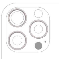Aro embellecedor de la cámara trasera (solo) para iPhone 16 Pro / 16 Pro Max (juego de 3) (Titanio blanco) (pack de 10)