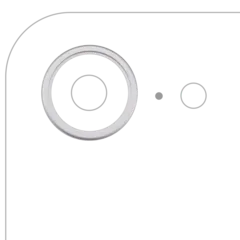 Aro embellecedor de la cámara trasera (solo) para iPhone 16e / 17e (Blanco) (pack de 10)