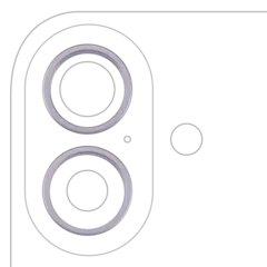 Aro embellecedor de la cámara trasera (solo) para iPhone 17 (juego de 2) (Lavanda) (pack de 10)