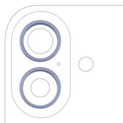 Aro embellecedor de la cámara trasera (solo) para iPhone 17 (juego de 2) (Mist Azul) (pack de 10)