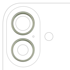 Aro embellecedor de la cámara trasera (solo) para iPhone 17 (juego de 2) (Sage) (pack de 10)