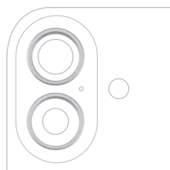 Aro embellecedor de la cámara trasera (solo) para iPhone 17 (juego de 2) (Blanco) (pack de 10)