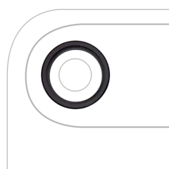 Aro embellecedor de la cámara trasera (solo) para iPhone Air (Negro espacial) (pack de 10)