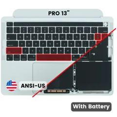 Topcase mit Akku und Tastatur (ANSI US-Layout) für MacBook Pro 13" A2338 (2020) (M2)