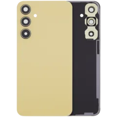 Back Cover Glass With Camera Lens For Samsung Galaxy A35 5G (A356 / 2024 (No Logo) (Aftermarket Plus) (Lemon)