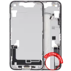 Mid-Frame Housing W/ Charging Port Flex & Small Parts For iPhone 16e / 17e (EU / Global Version) (Used OEM Pull: Grade B) (White)