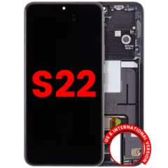 OLED Assembly With Frame For Samsung Galaxy S22 5G (US & International) (Aftermarket Plus) (Phantom Black)
