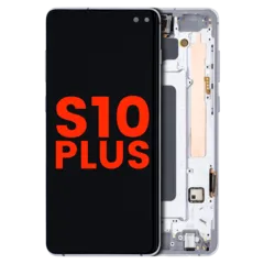 OLED Assembly With Frame For Samsung Galaxy S10 Plus (Aftermarket Plus) (Prism White)