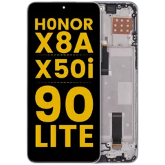 LCD Assembly With Frame For Honor X8A / X50i / 90 Lite (Refurbished) (Titanium Silver)