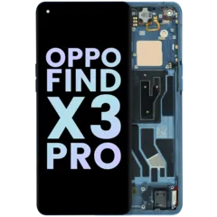 OLED Assembly With Frame for Oppo Find X3 Pro (2021) (Service Pack) (Blue)