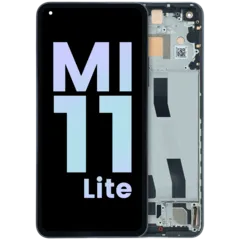 OLED Assembly With Frame for Xiaomi Mi 11 Lite 5G (Service Pack) (Boba Black)